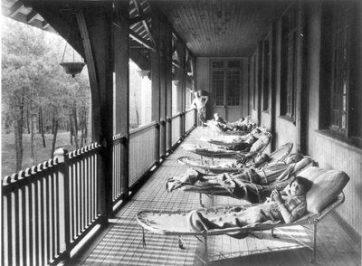 Children at a convalescent home in the Vosges, from a brochure for L
